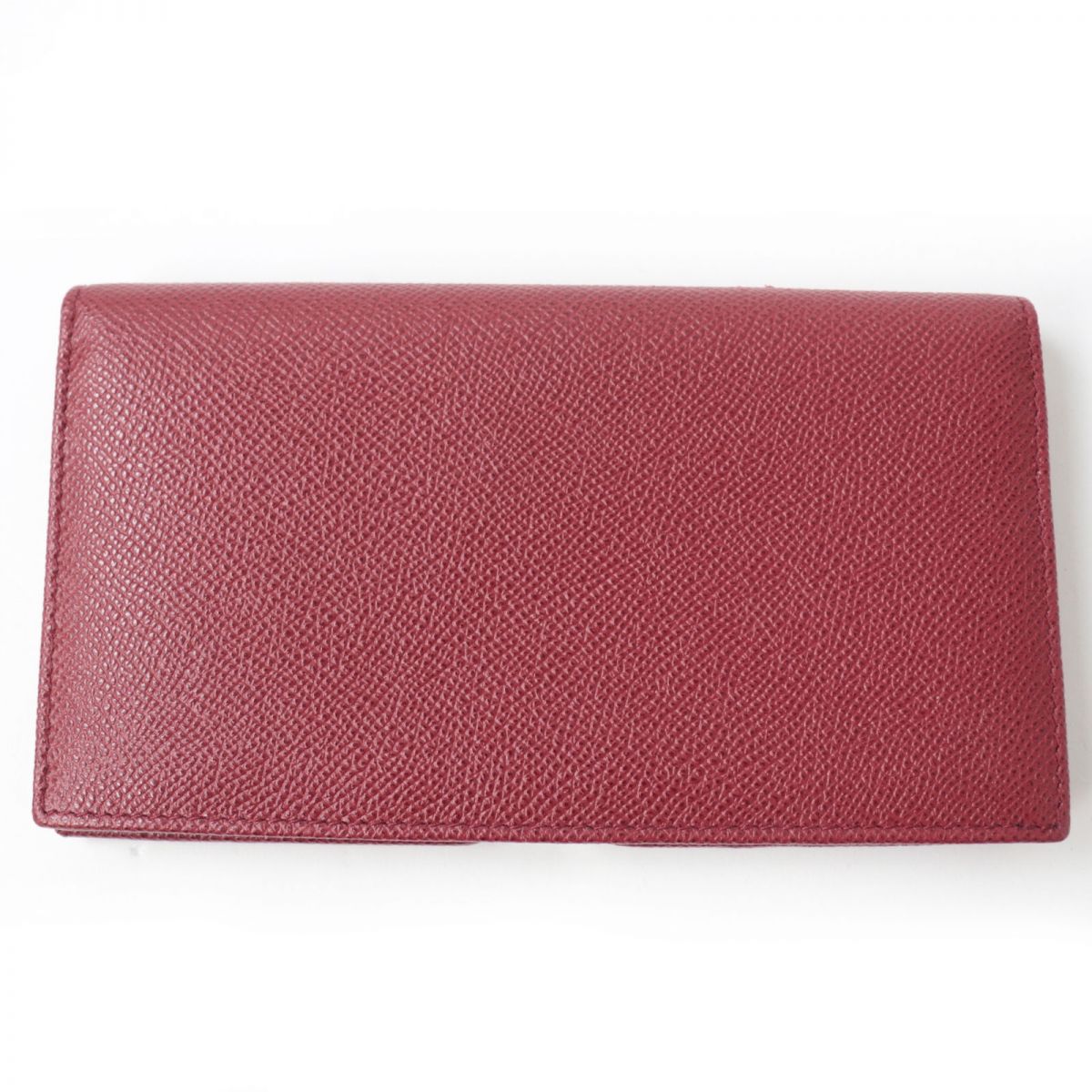 BVLGARI Red Leather Bifold Wallet 33748