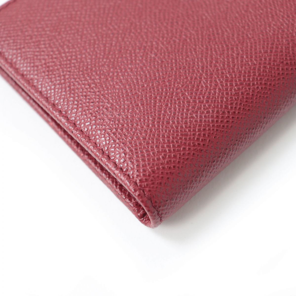 BVLGARI Red Leather Bifold Wallet 33748