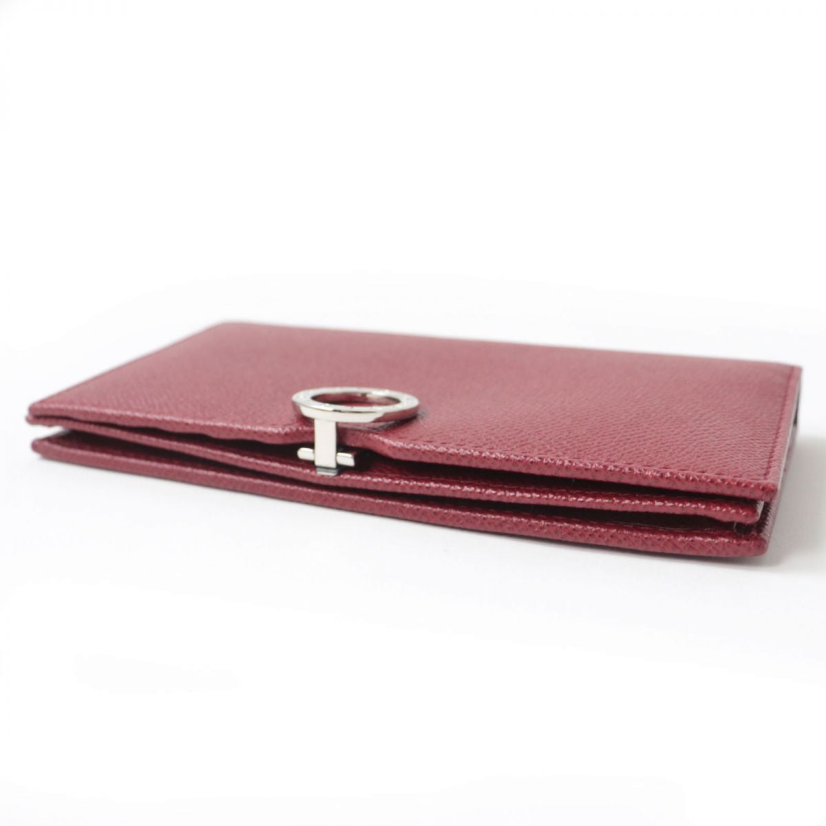 BVLGARI Red Leather Bifold Wallet 33748