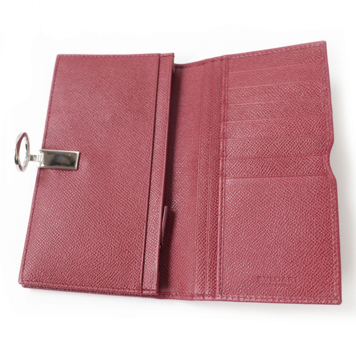 BVLGARI Red Leather Bifold Wallet 33748