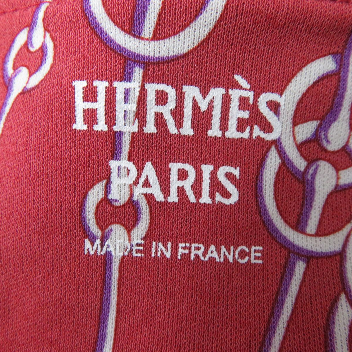 HERMES Cotton Cricketis Pattern T-shirt Red