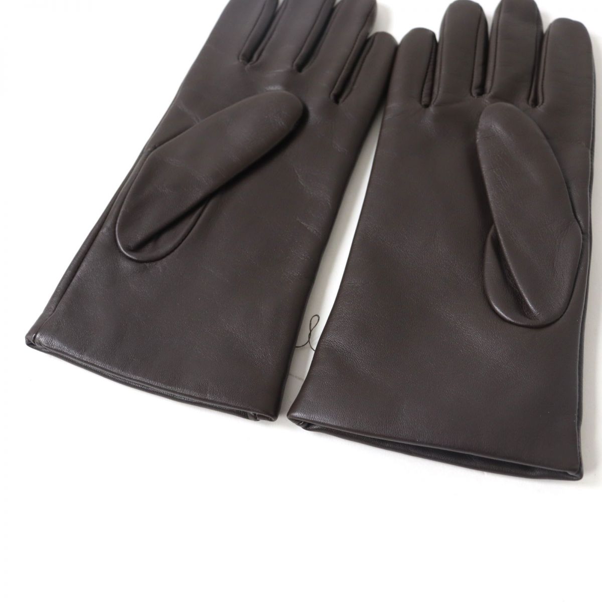 COACH Lamb Leather Gloves Dark Brown Size 7