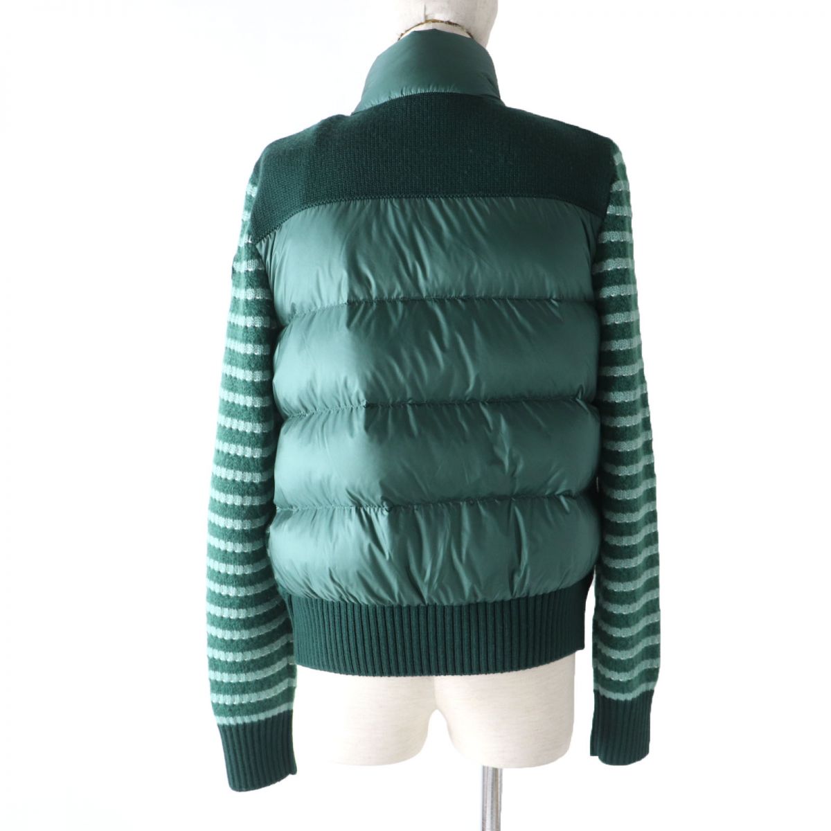 Moncler Mohair Blend Down Jacket Green S