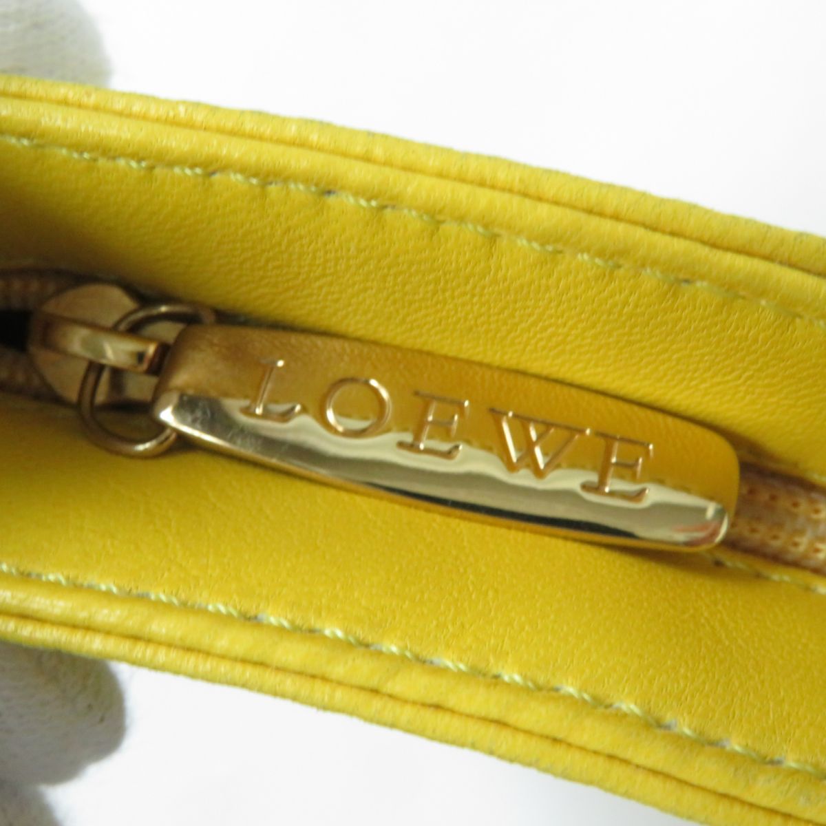 Loewe Nappa Leather Shoulder Bag Yellow Beige