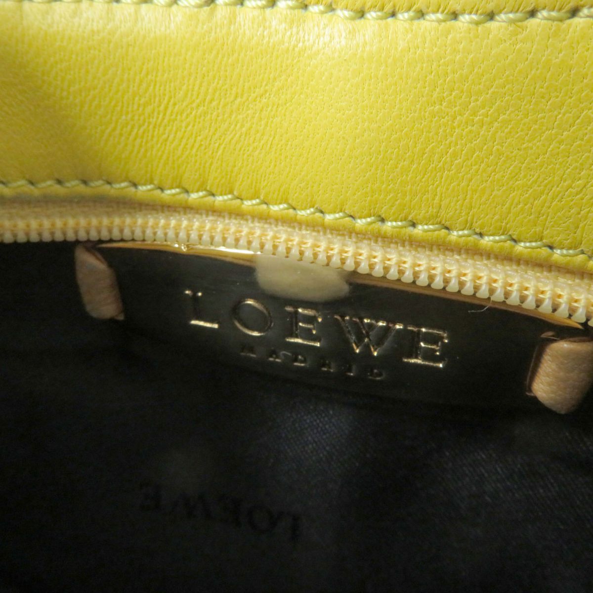 Loewe Nappa Leather Shoulder Bag Yellow Beige