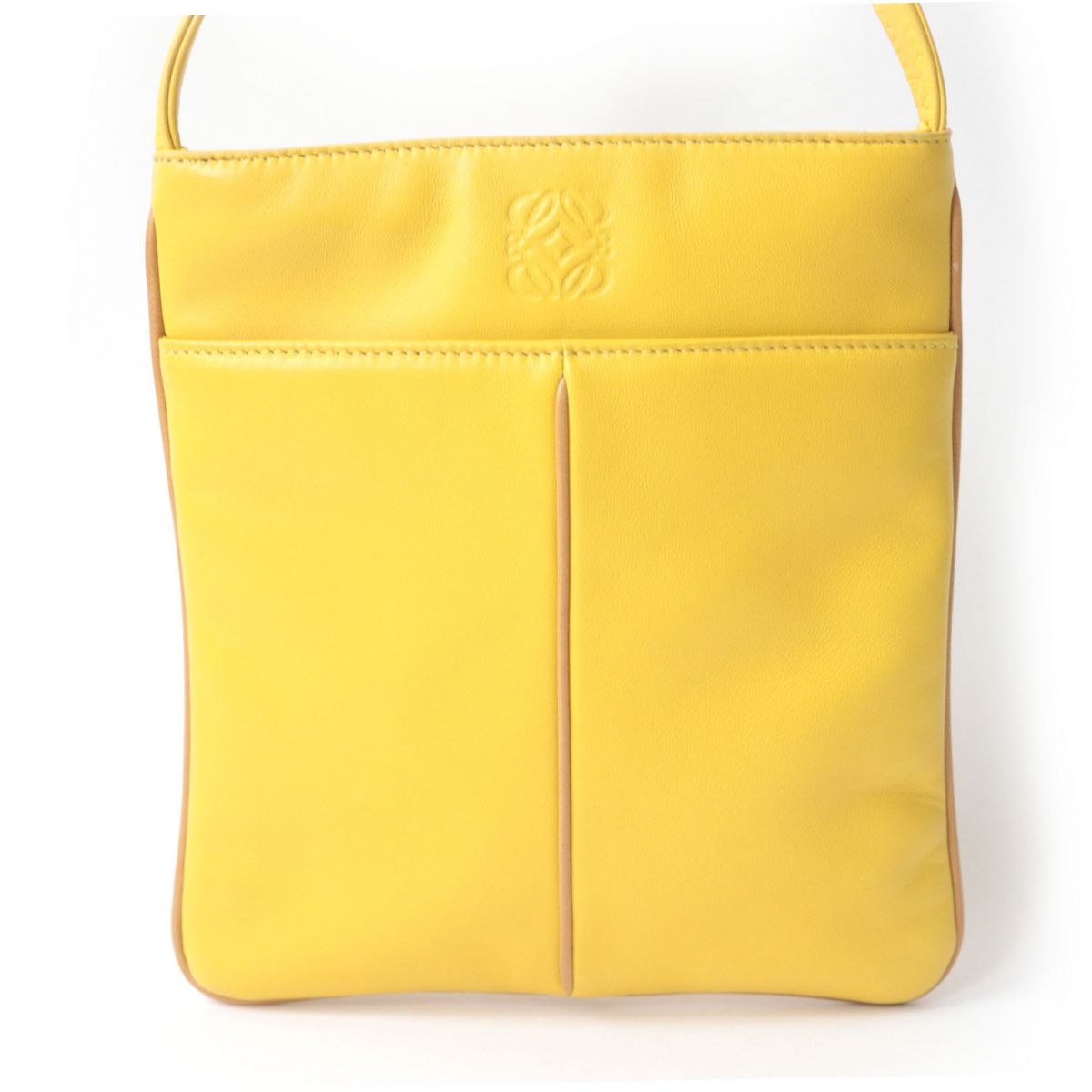 Loewe Nappa Leather Shoulder Bag Yellow Beige