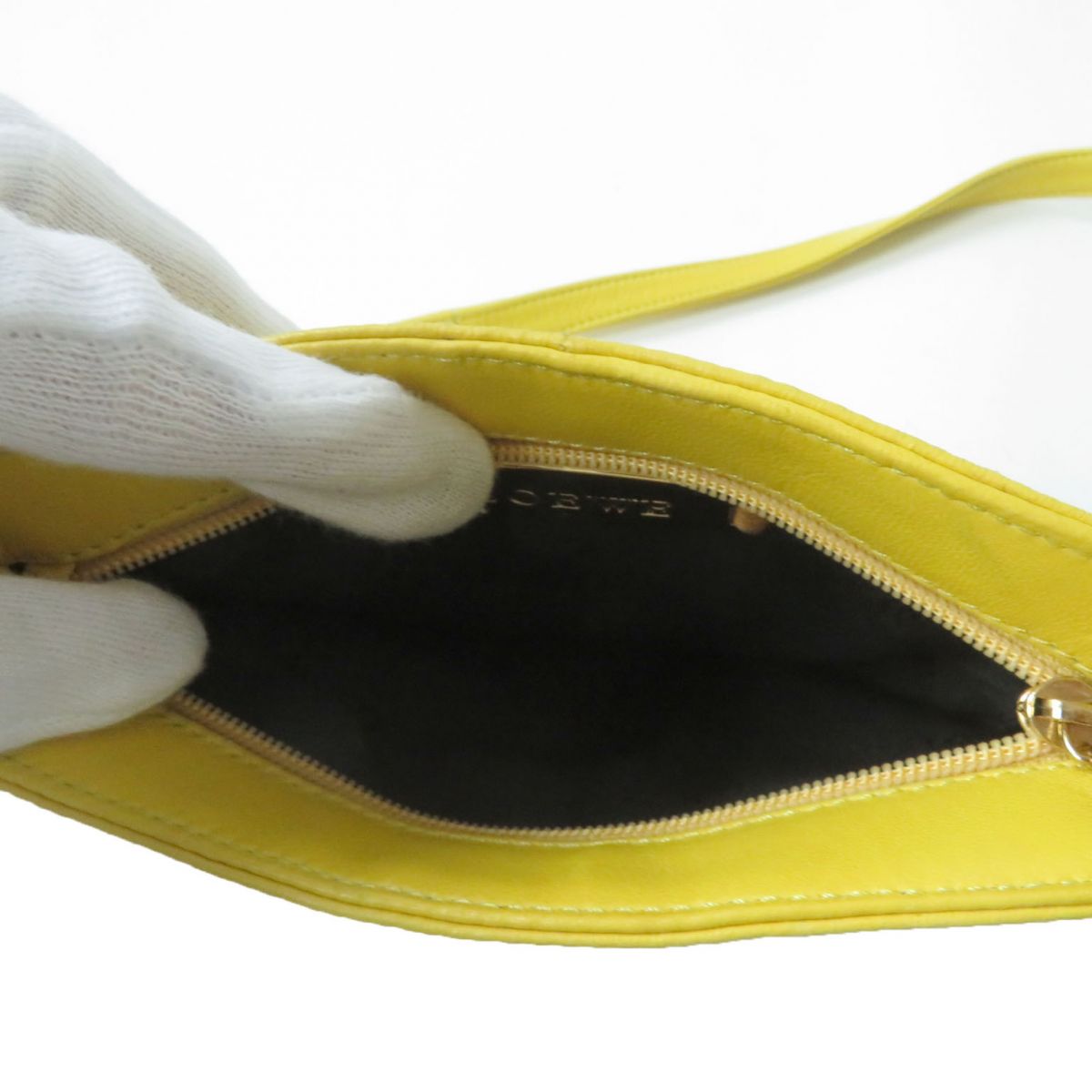 Loewe Nappa Leather Shoulder Bag Yellow Beige