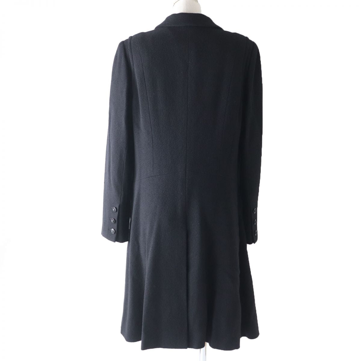 Chanel Wool Coat P29407 Black Size 44