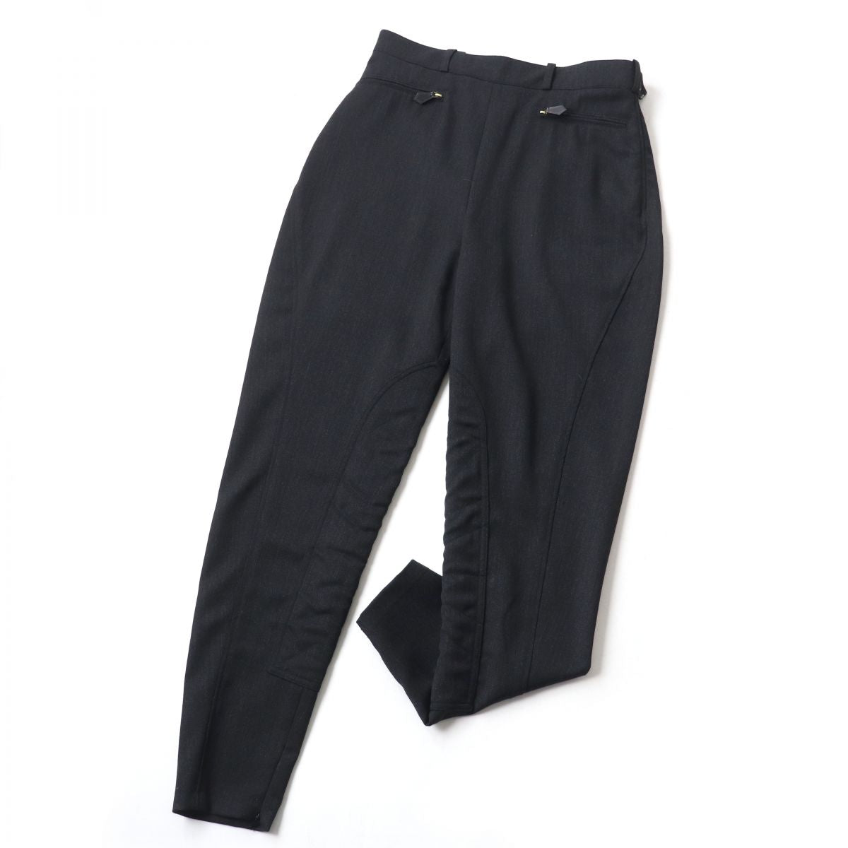 Hermes Wool Jodhpurs Pants Black Women