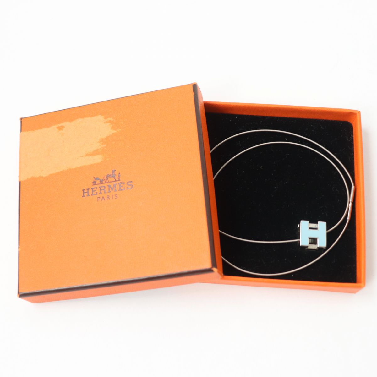 Hermes Cage d'Ache H Cube Necklace Pendant