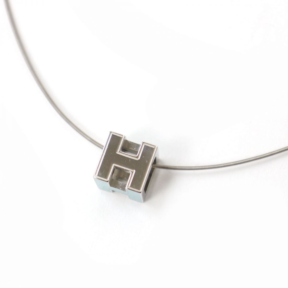 Hermes Cage d'Ache H Cube Necklace Pendant