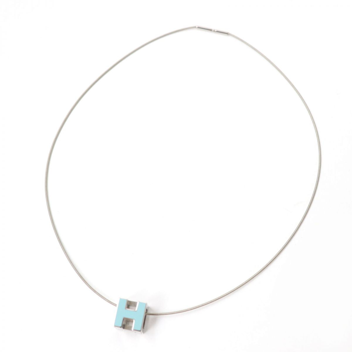 Hermes Cage d'Ache H Cube Necklace Pendant