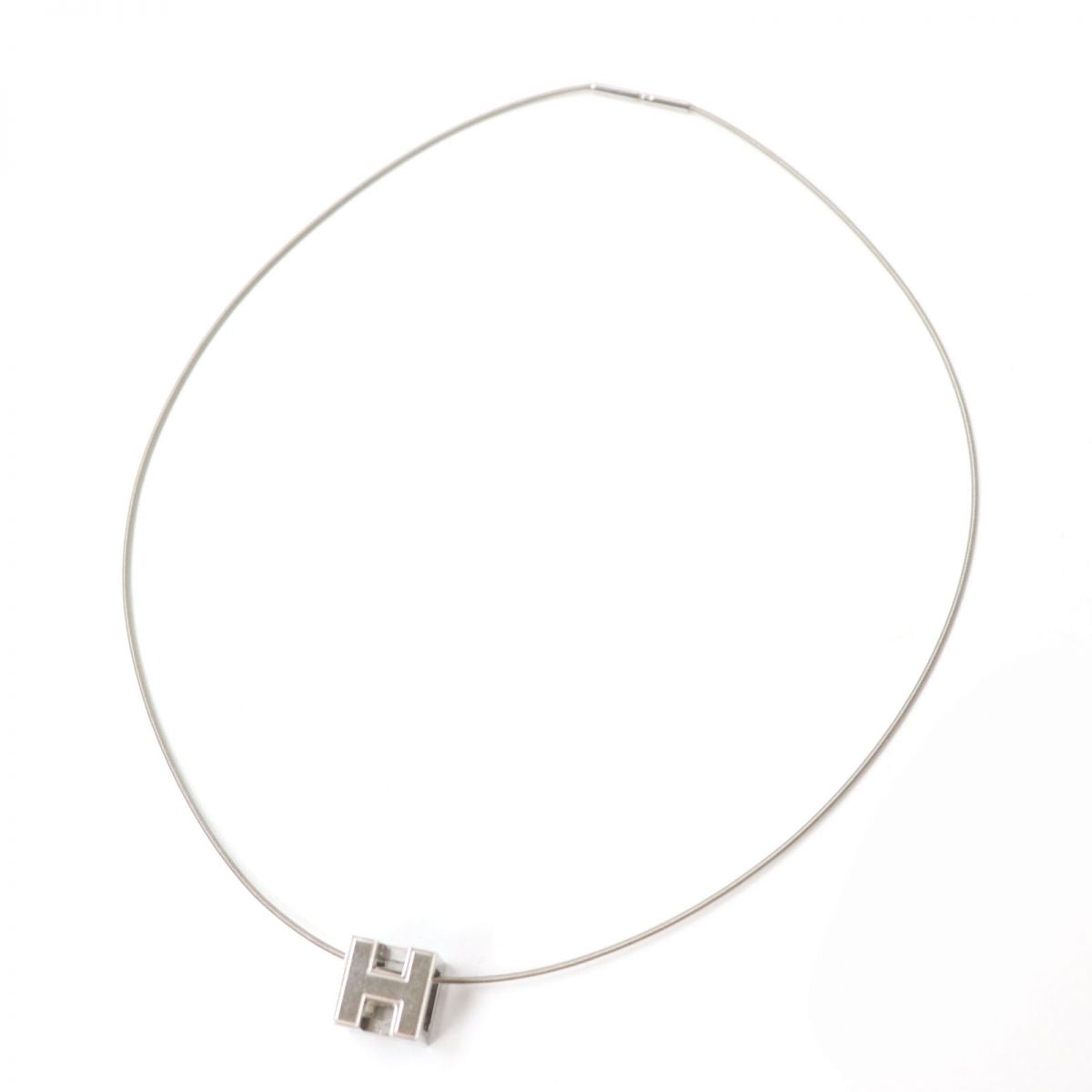 Hermes Cage d'Ache H Cube Necklace Pendant