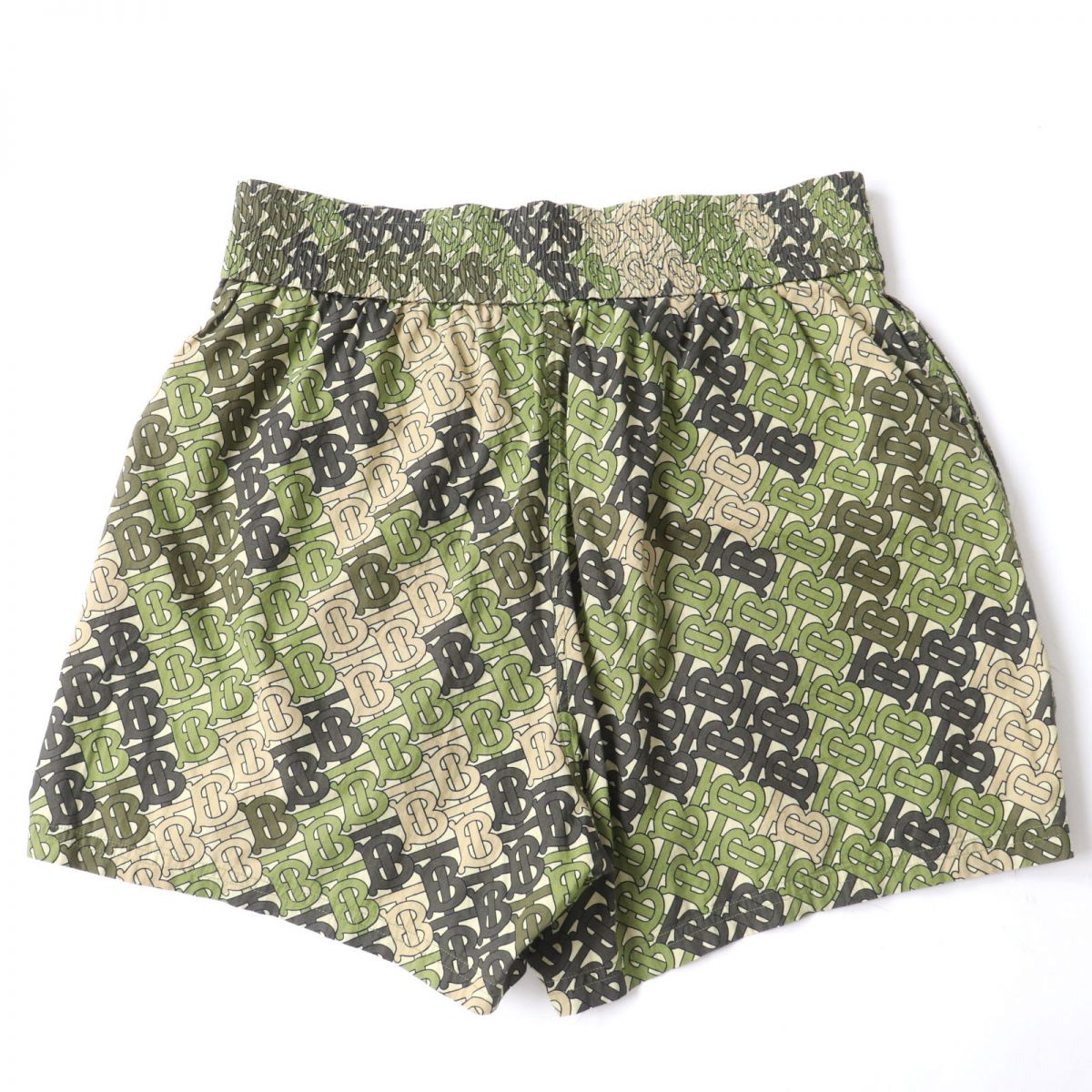 Burberry Monogram Cotton Shorts Green