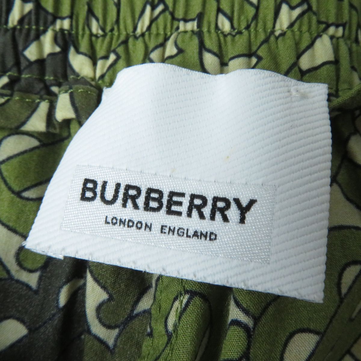 Burberry Monogram Cotton Shorts Green