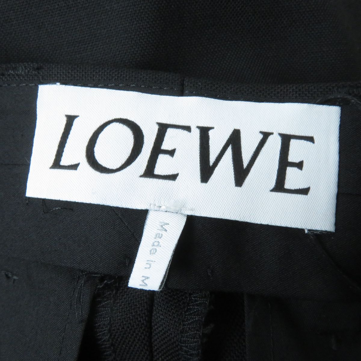 Loewe Wool Wide Pants Black Size 36