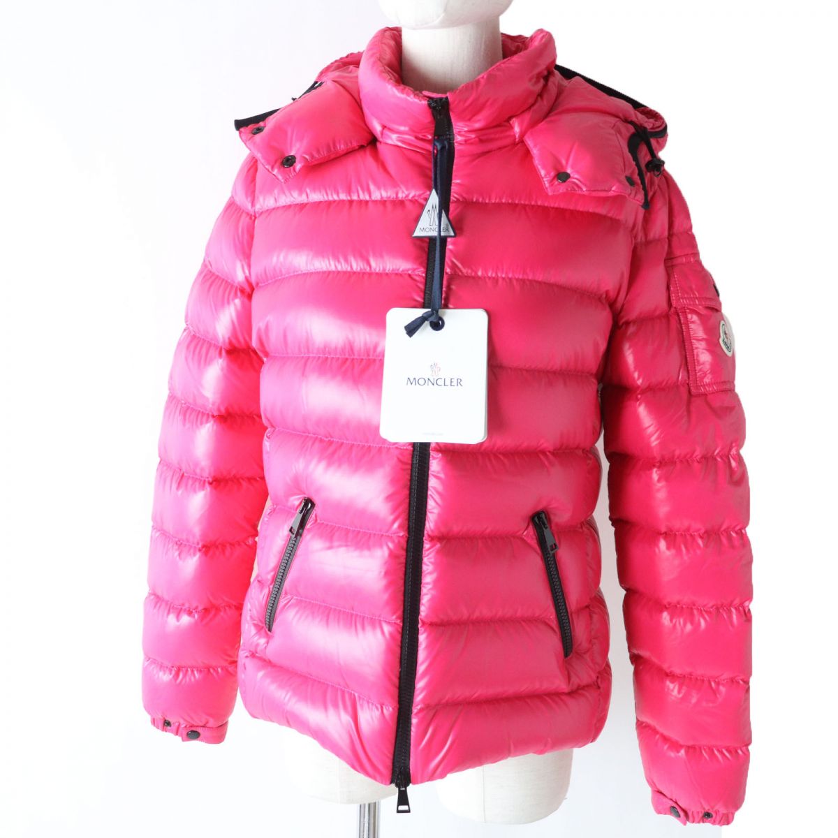 Moncler BADY ZIP UP Down Jacket with Hood, Pink