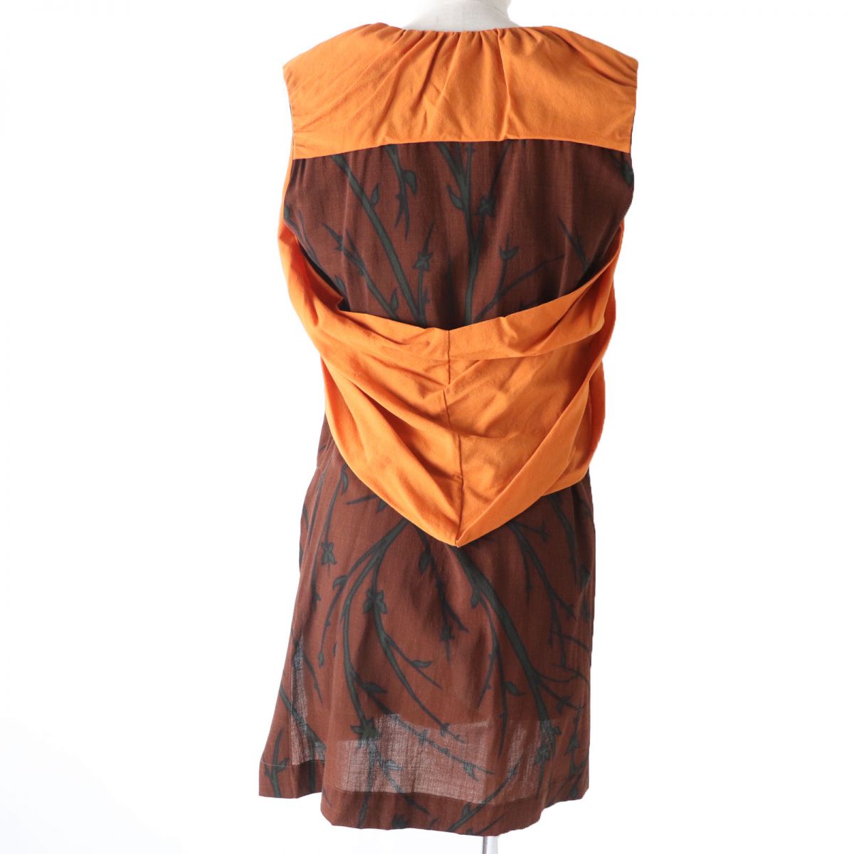 Issey Miyake Sleeveless Long Shirt Brown/Orange