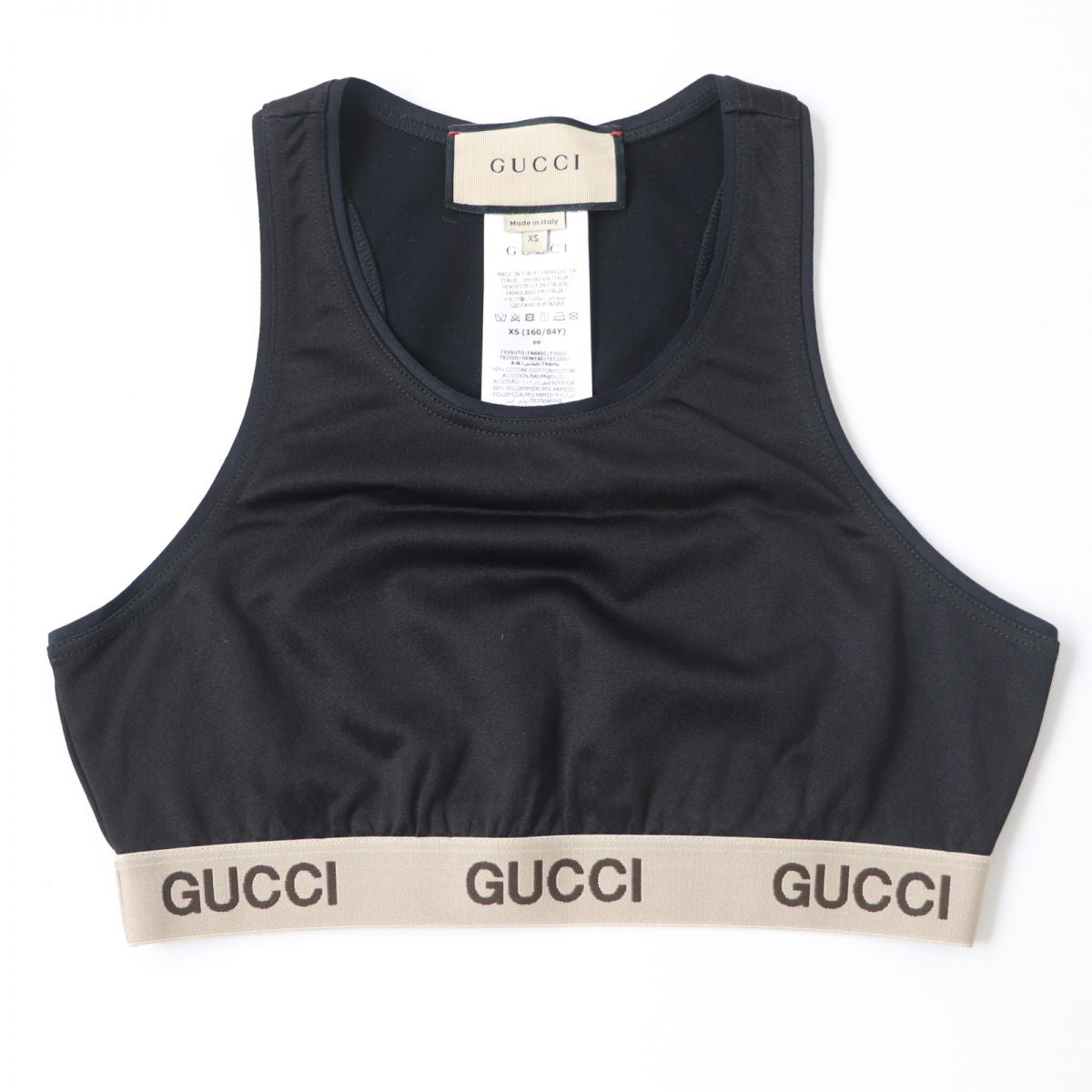 GUCCI 672401 Logo Tank Top Black XS