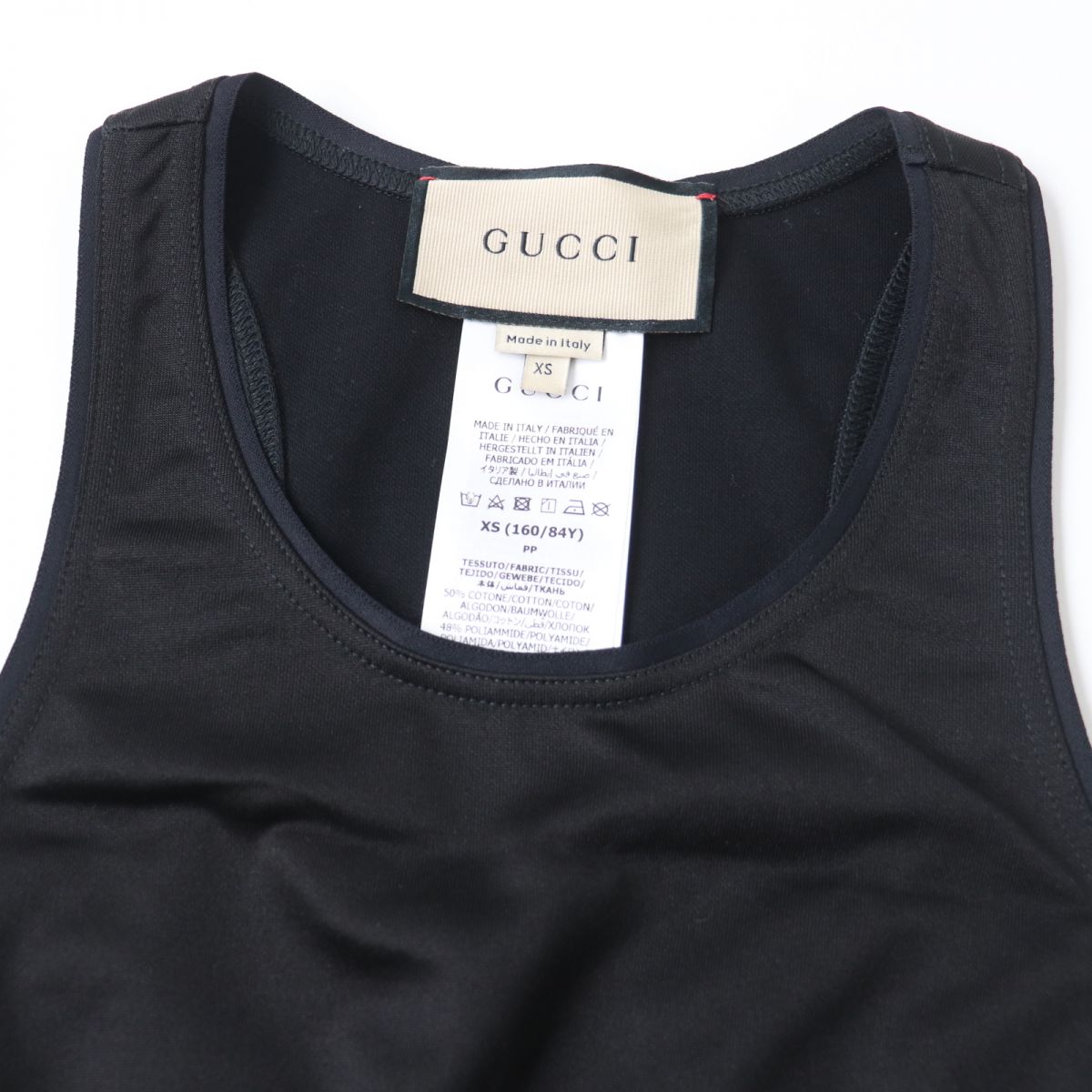 GUCCI 672401 Logo Tank Top Black XS