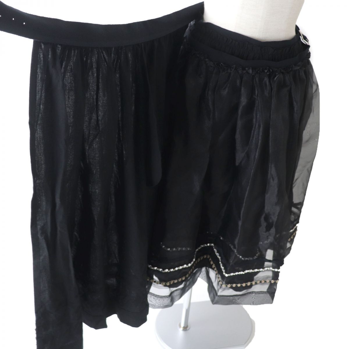 COMME des GARCONS TB-S205 Wrap Skirt Black S