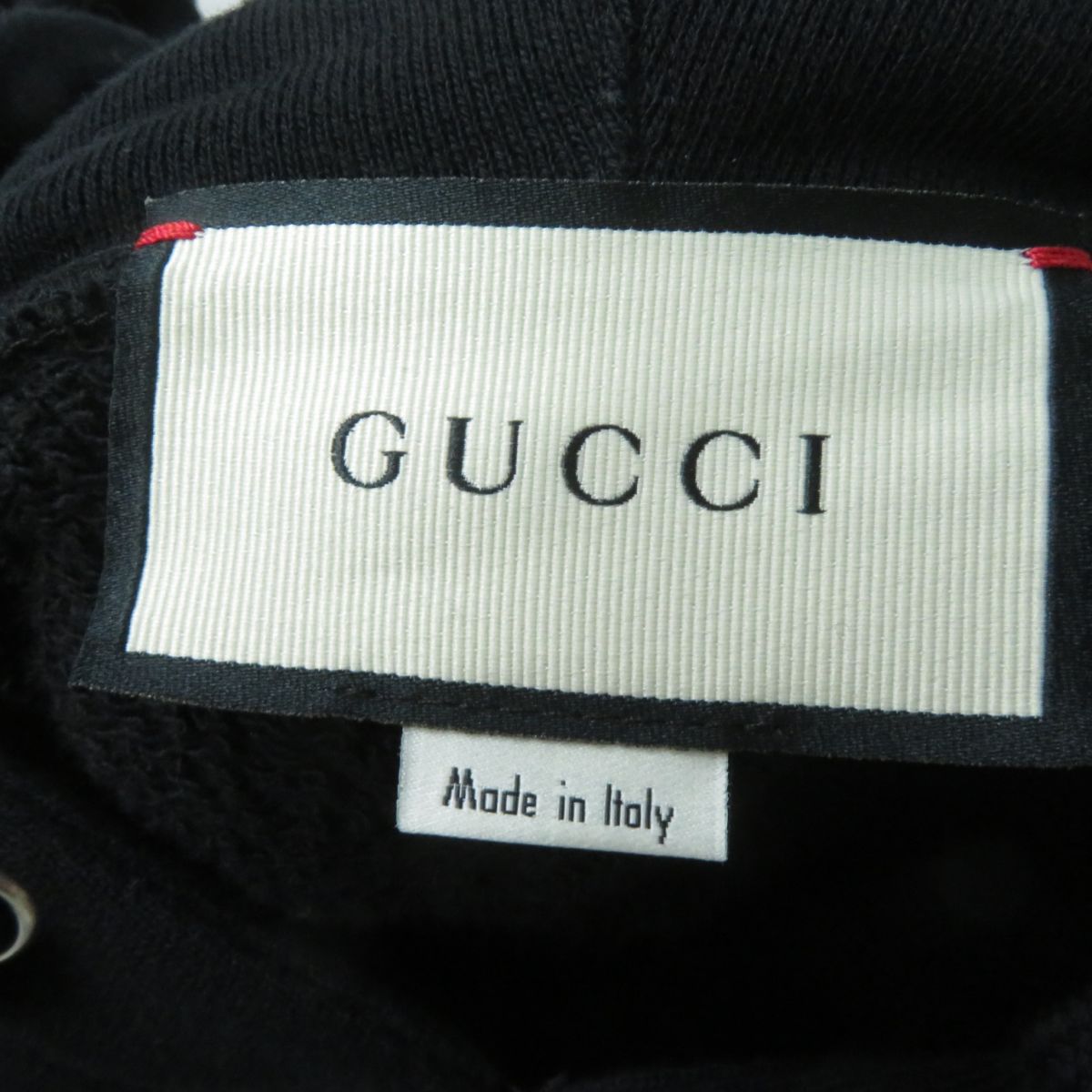 Gucci Logo Print Cotton Hooded Dress Black S