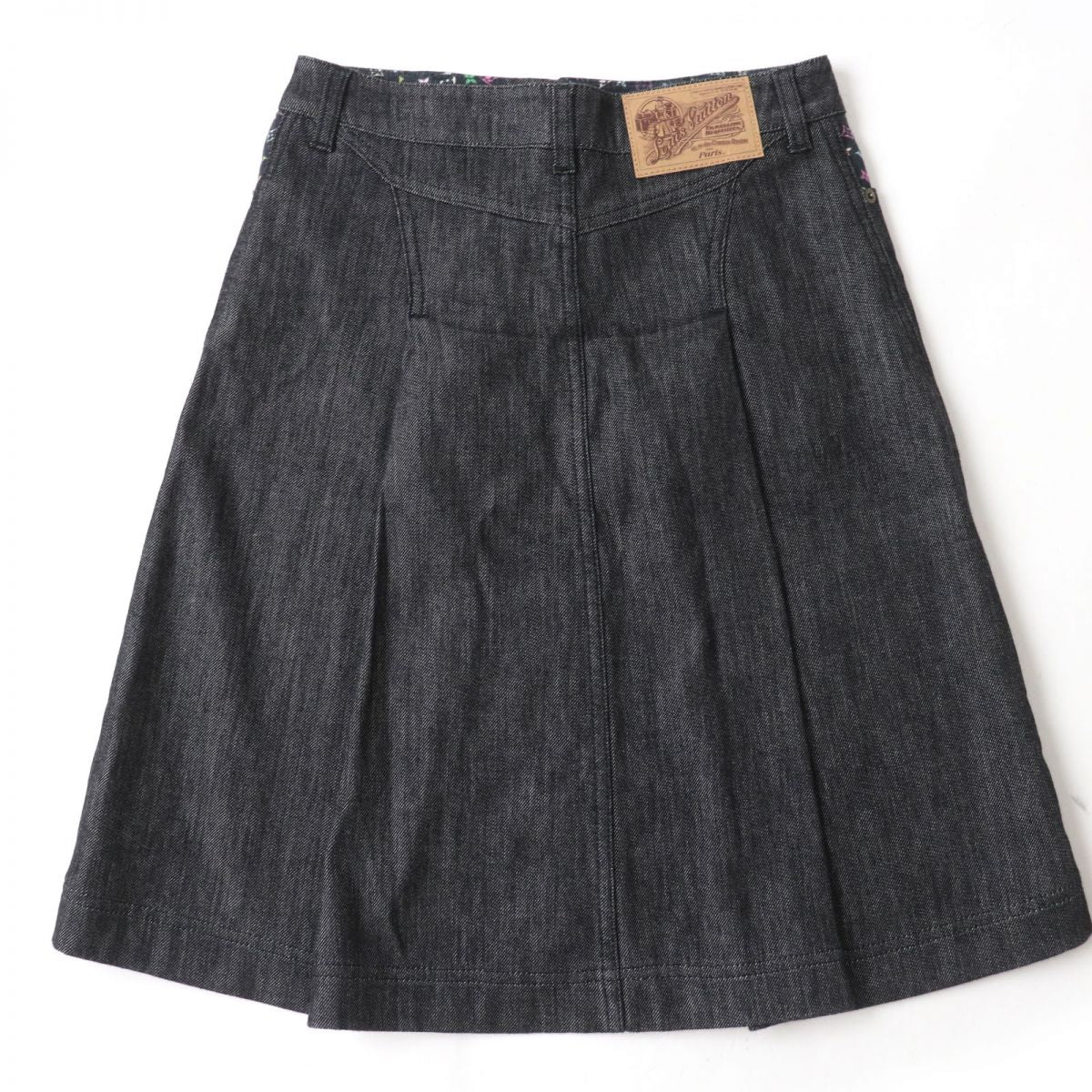 Louis Vuitton Monogram Multi Denim Skirt, Size 34