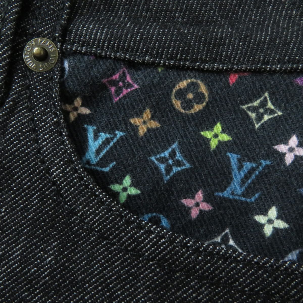 Louis Vuitton Monogram Multi Denim Skirt, Size 34