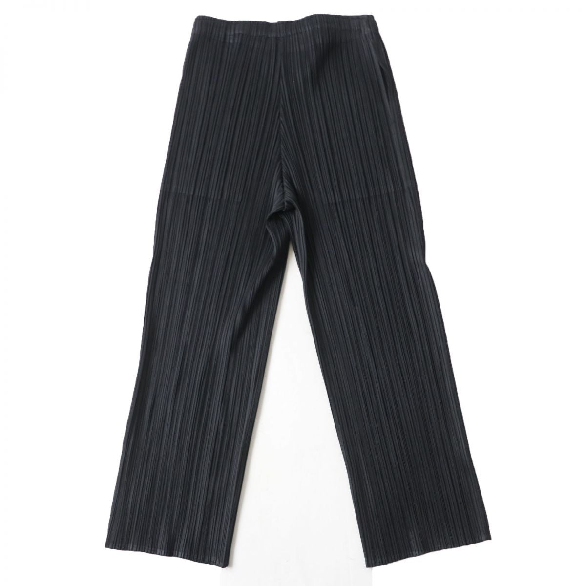 Issey Miyake Pleated Wide Pants Black