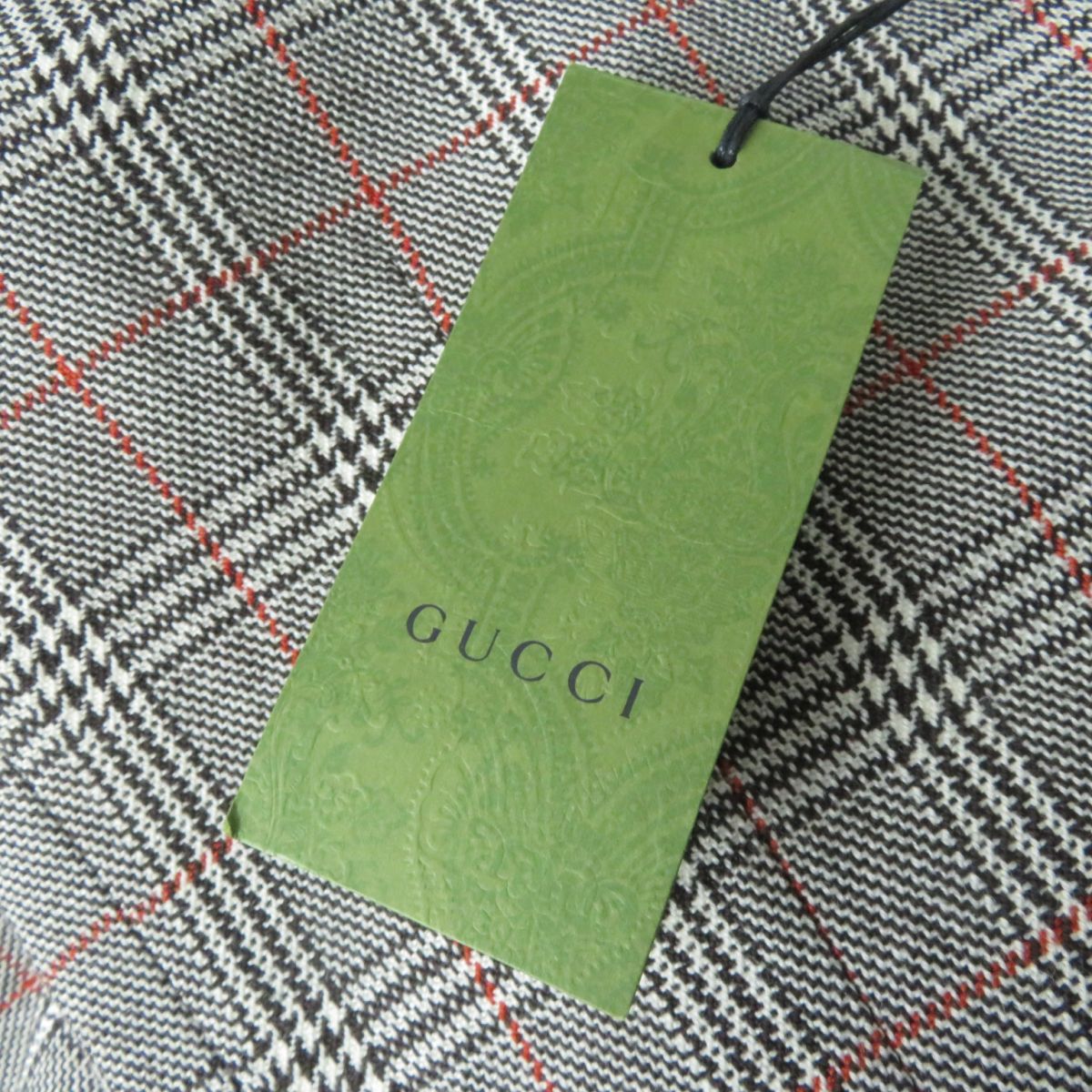 GUCCI Wool Glen Check Single Jacket Gray