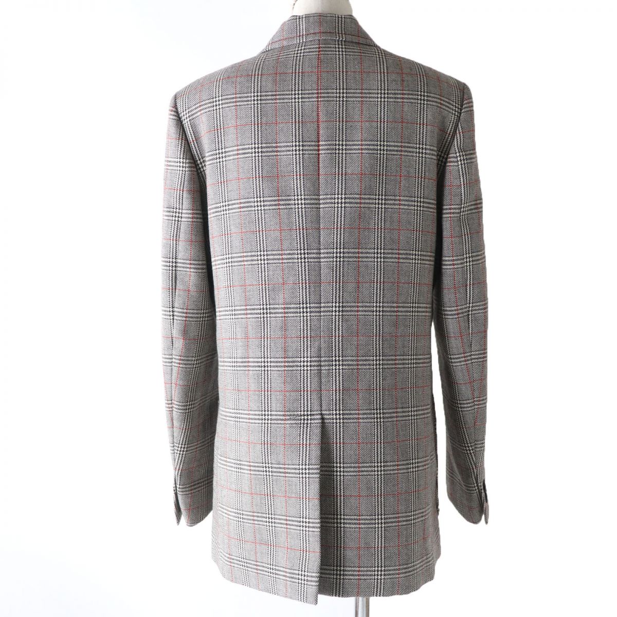 GUCCI Wool Glen Check Single Jacket Gray