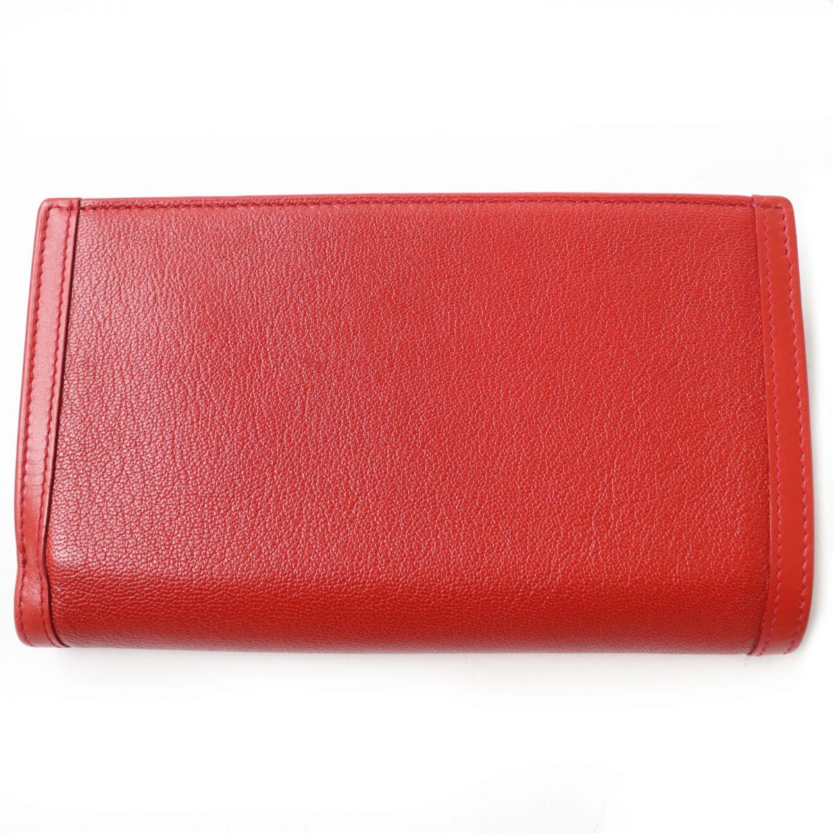 BVLGARI Doppio Tondo Logo Leather Wallet Red