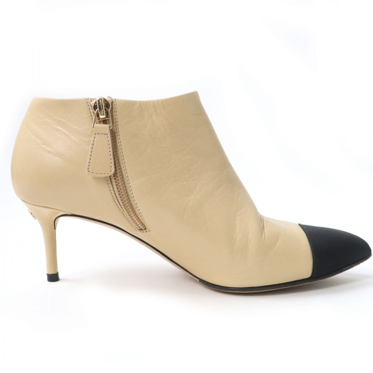 Chanel Leather Bicolor Bootie 35C