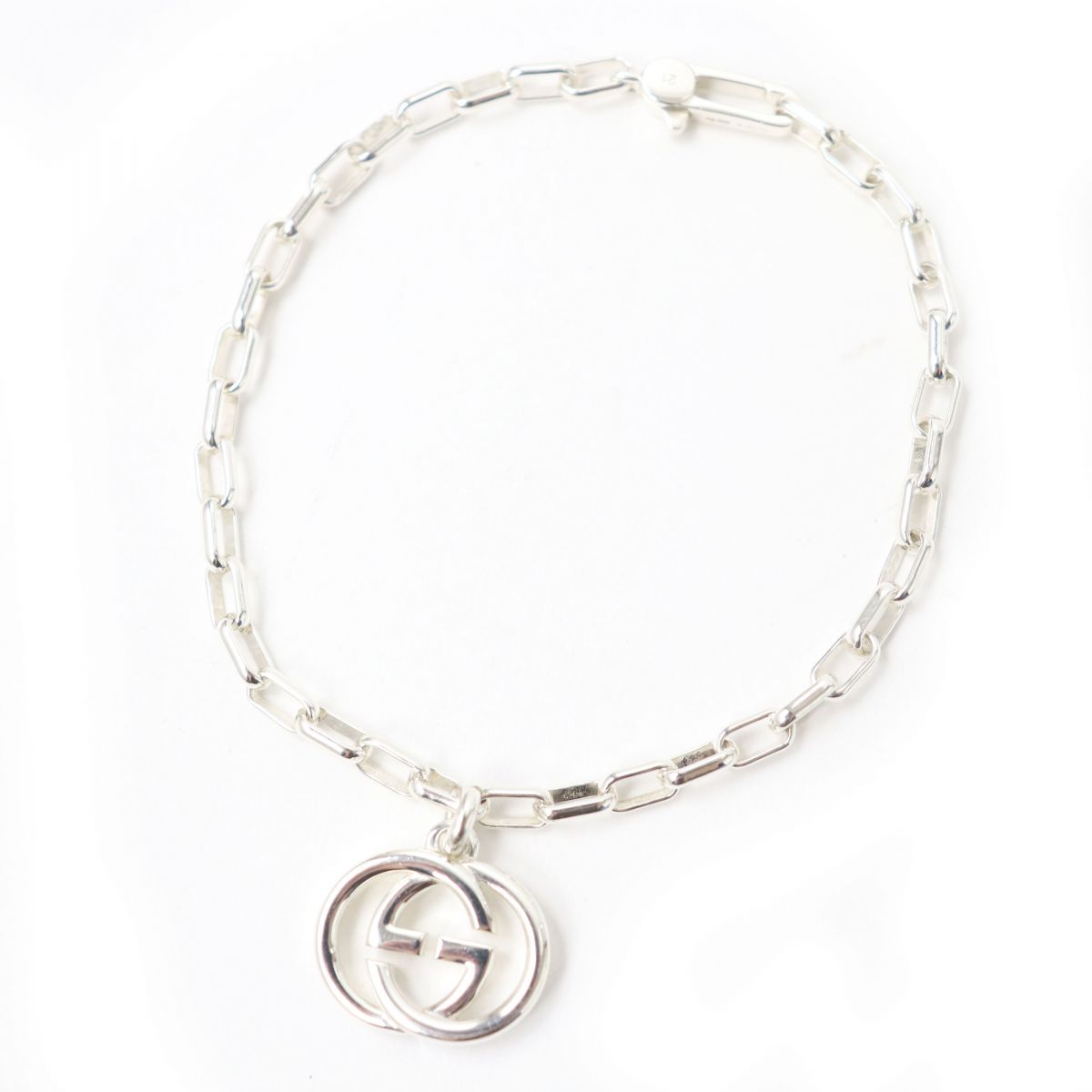 GUCCI Interlocking G Silver Bracelet