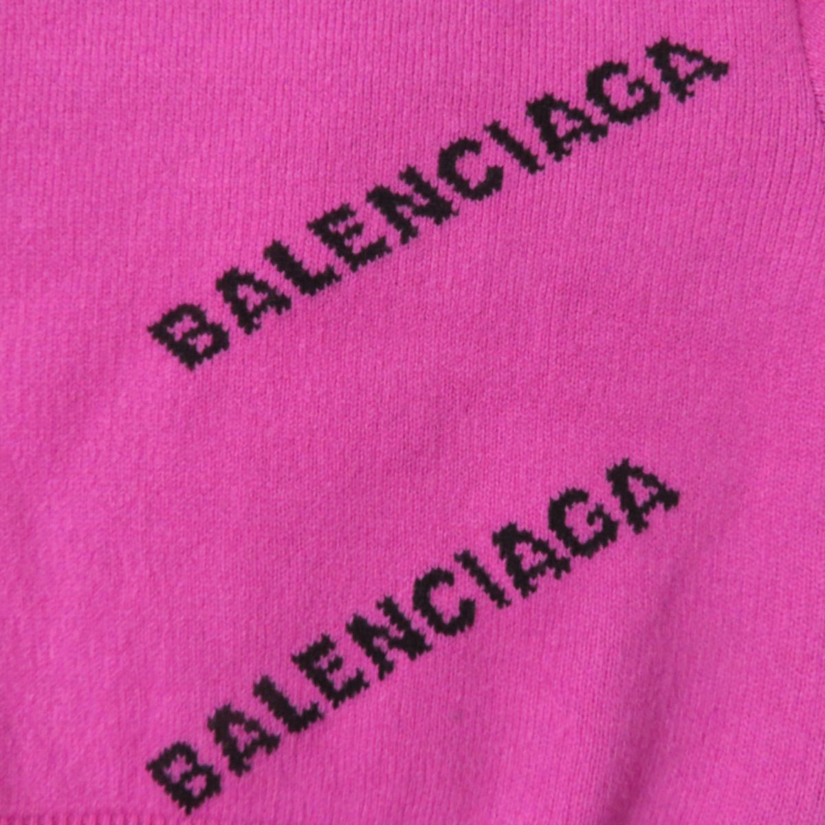 Balenciaga Wool Knit Sweater Pink Black Size 36