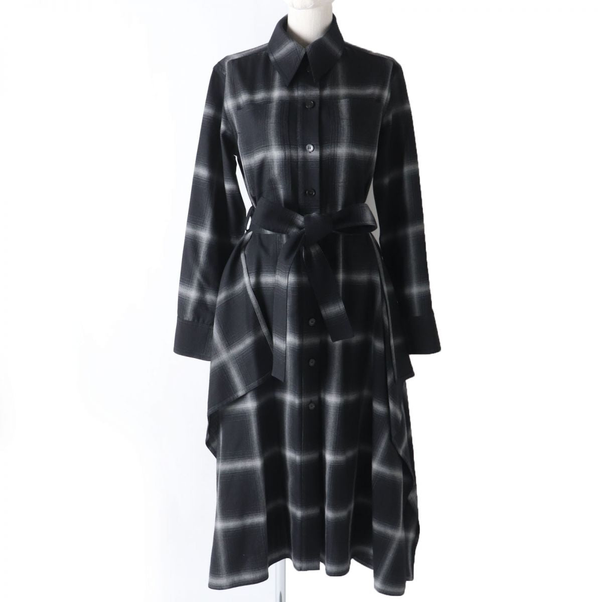 Stella McCartney Check Pattern Belted Shirt Dress