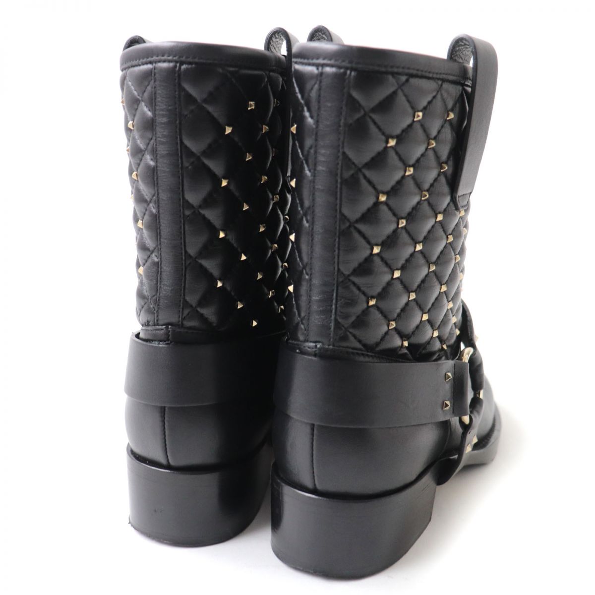 Valentino Rockstud Quilted Leather Boots