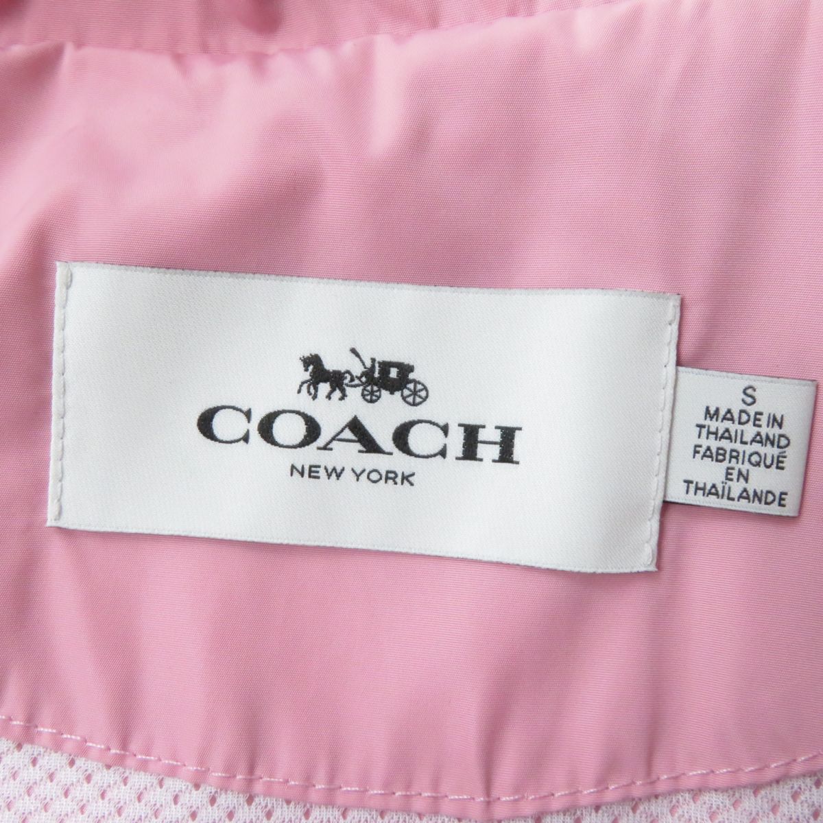 COACH C3875 Logo Patch Zip Up Jacket S