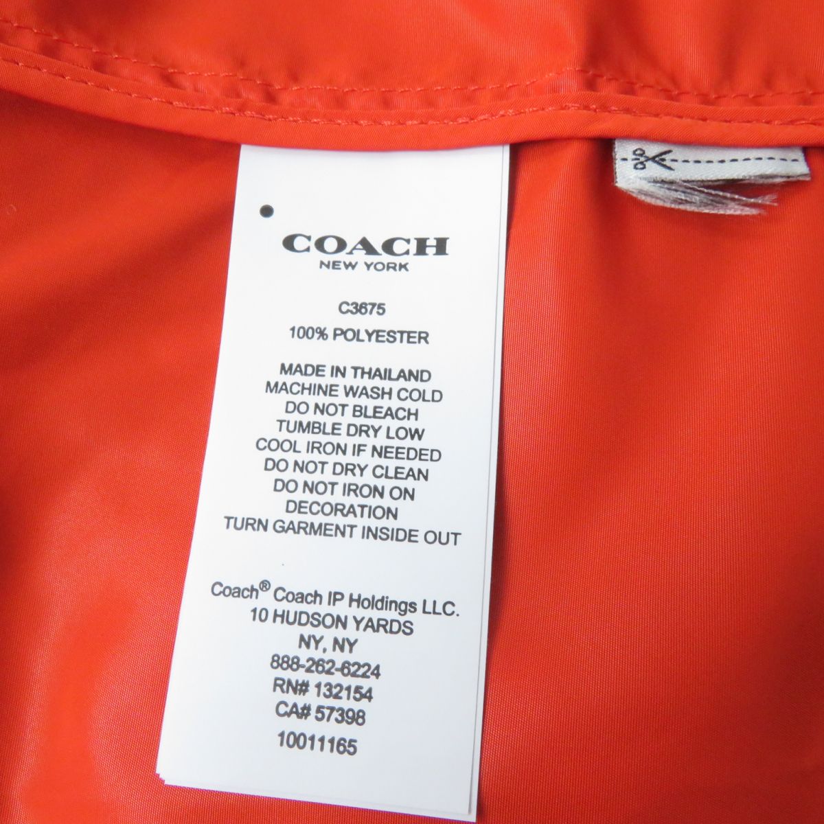 COACH C3875 Logo Patch Zip Up Jacket S