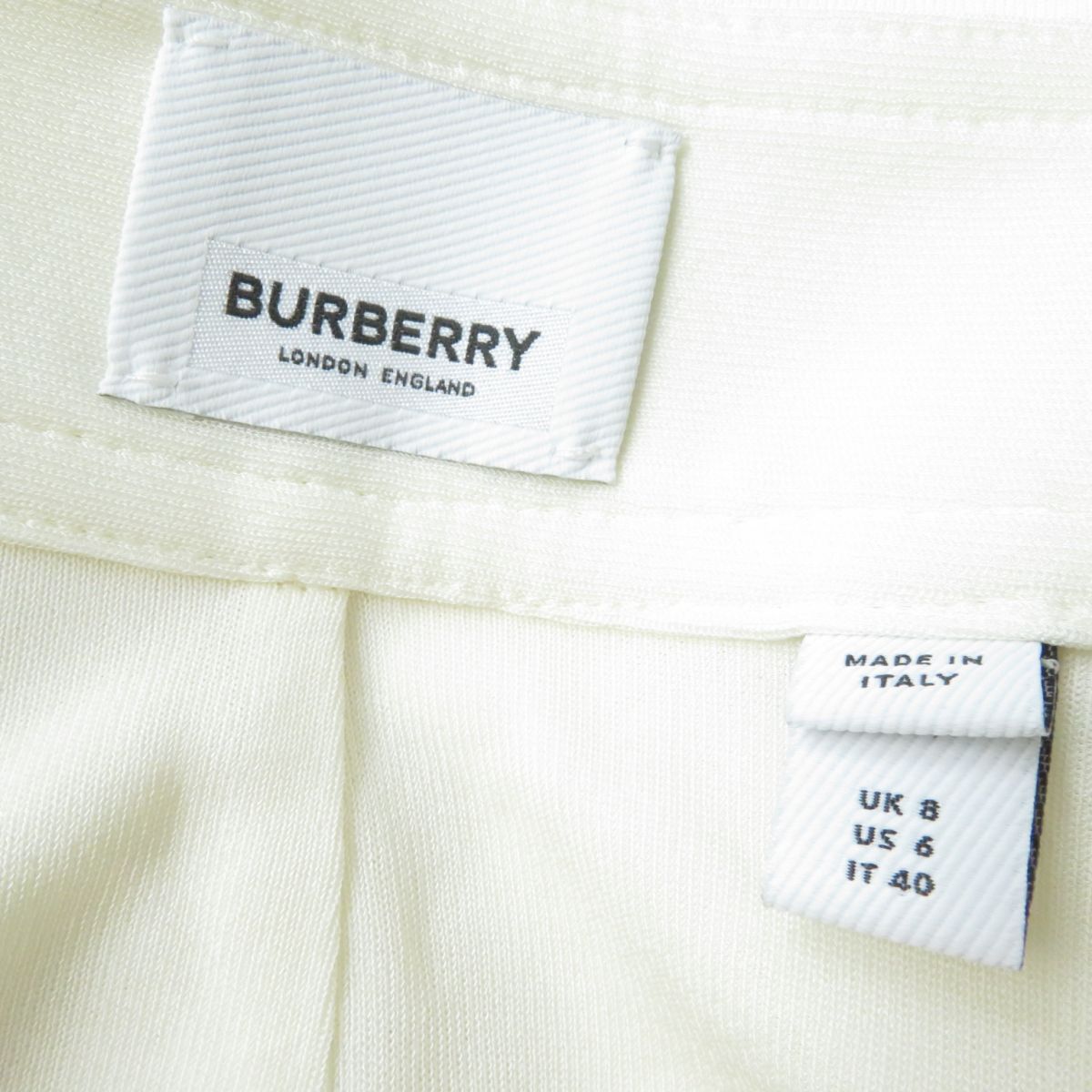 Burberry London Rayon Pants Ivory Women's