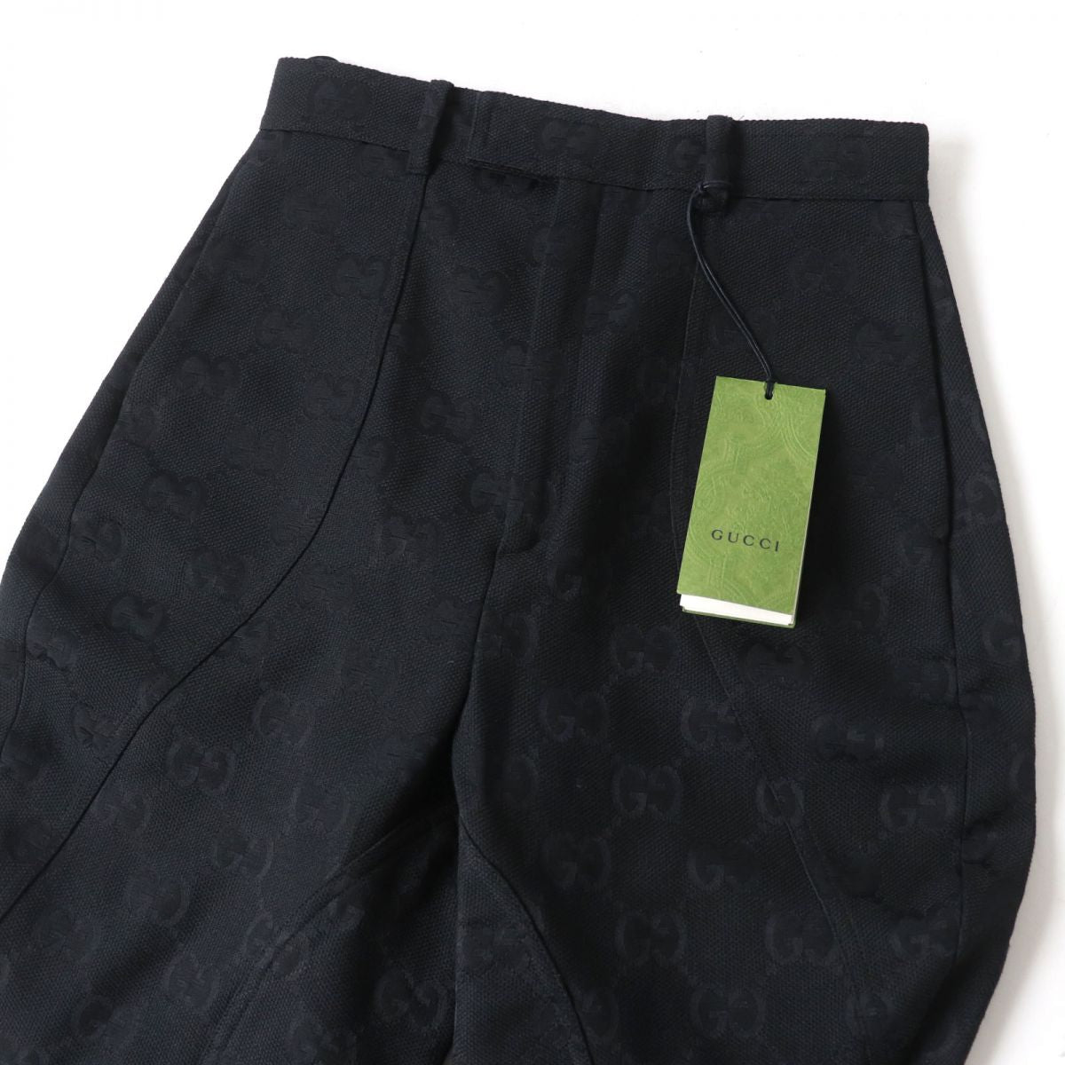 Gucci GG Monogram Zip Pants Black Size 40