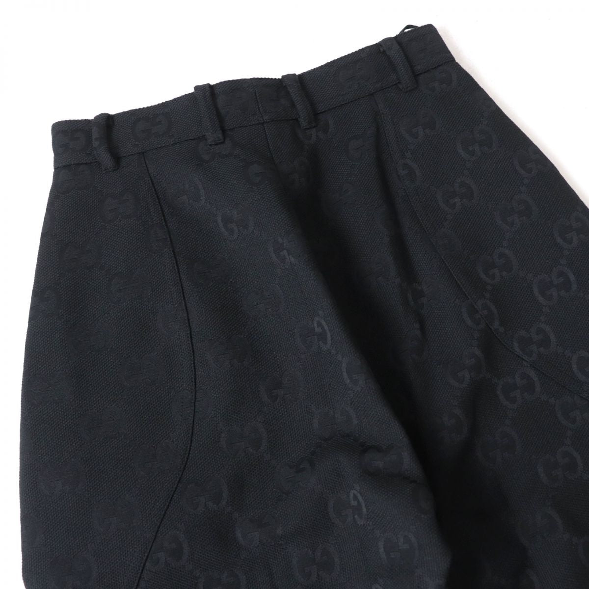 Gucci GG Monogram Zip Pants Black Size 40