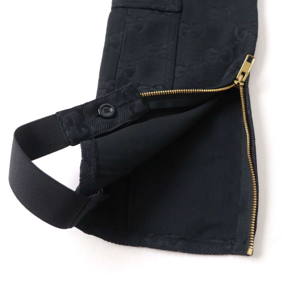 Gucci GG Monogram Zip Pants Black Size 40