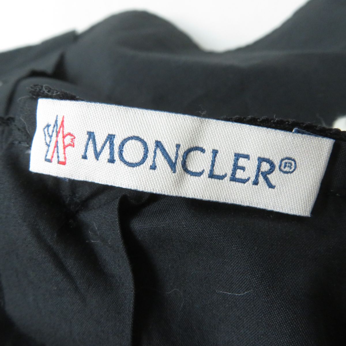 Moncler Striped Collar Cotton Top Navy M