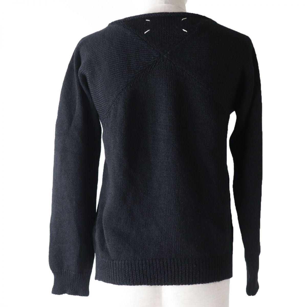 Maison Margiela V-neck Wool Sweater Black M