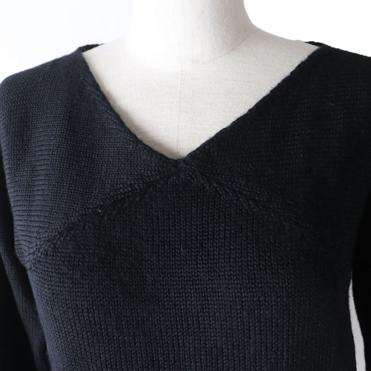 Maison Margiela V-neck Wool Sweater Black M