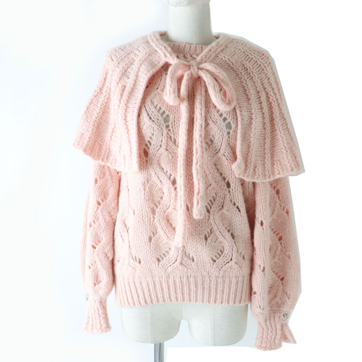 Chanel Alpaca Blend Knit Sweater with Cape