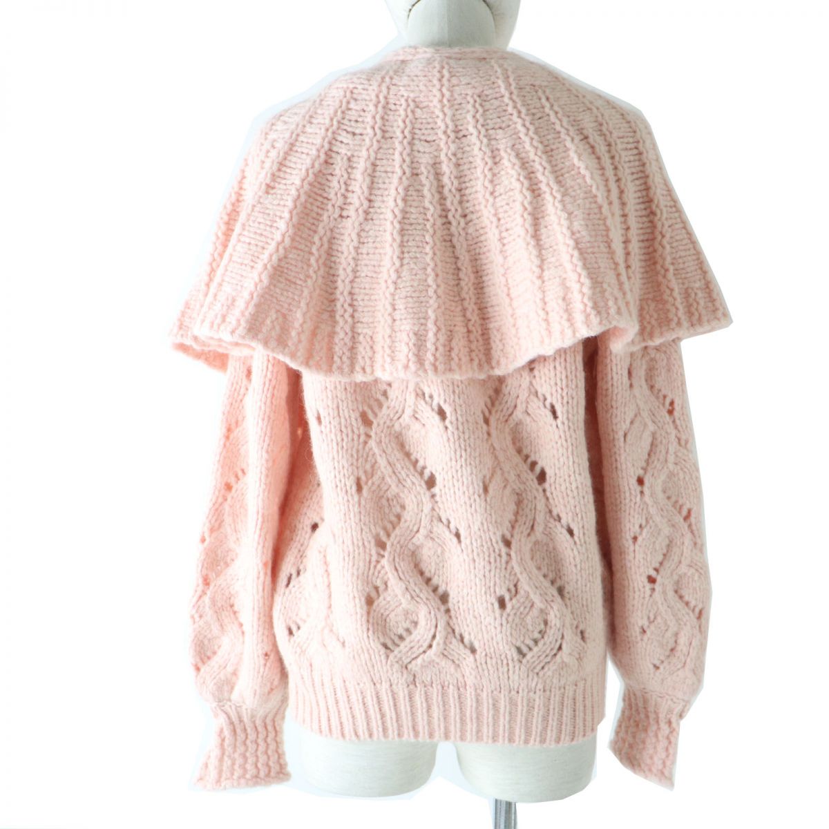 Chanel Alpaca Blend Sweater with Cape, Light Pink