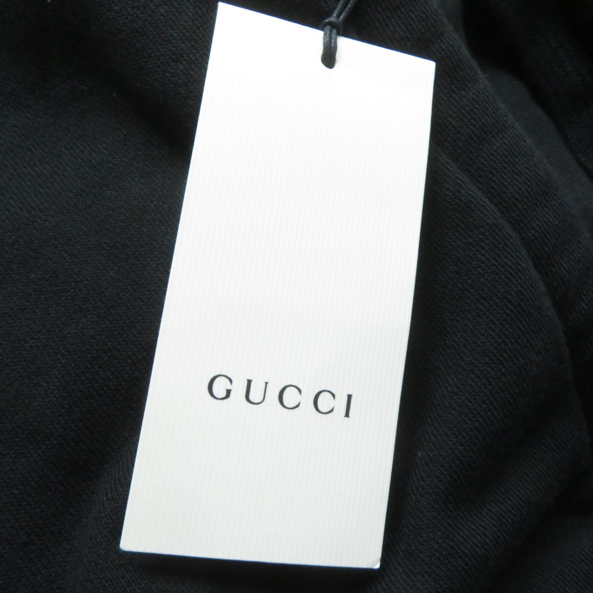 GUCCI Logo Embroidered Hoodie Black S