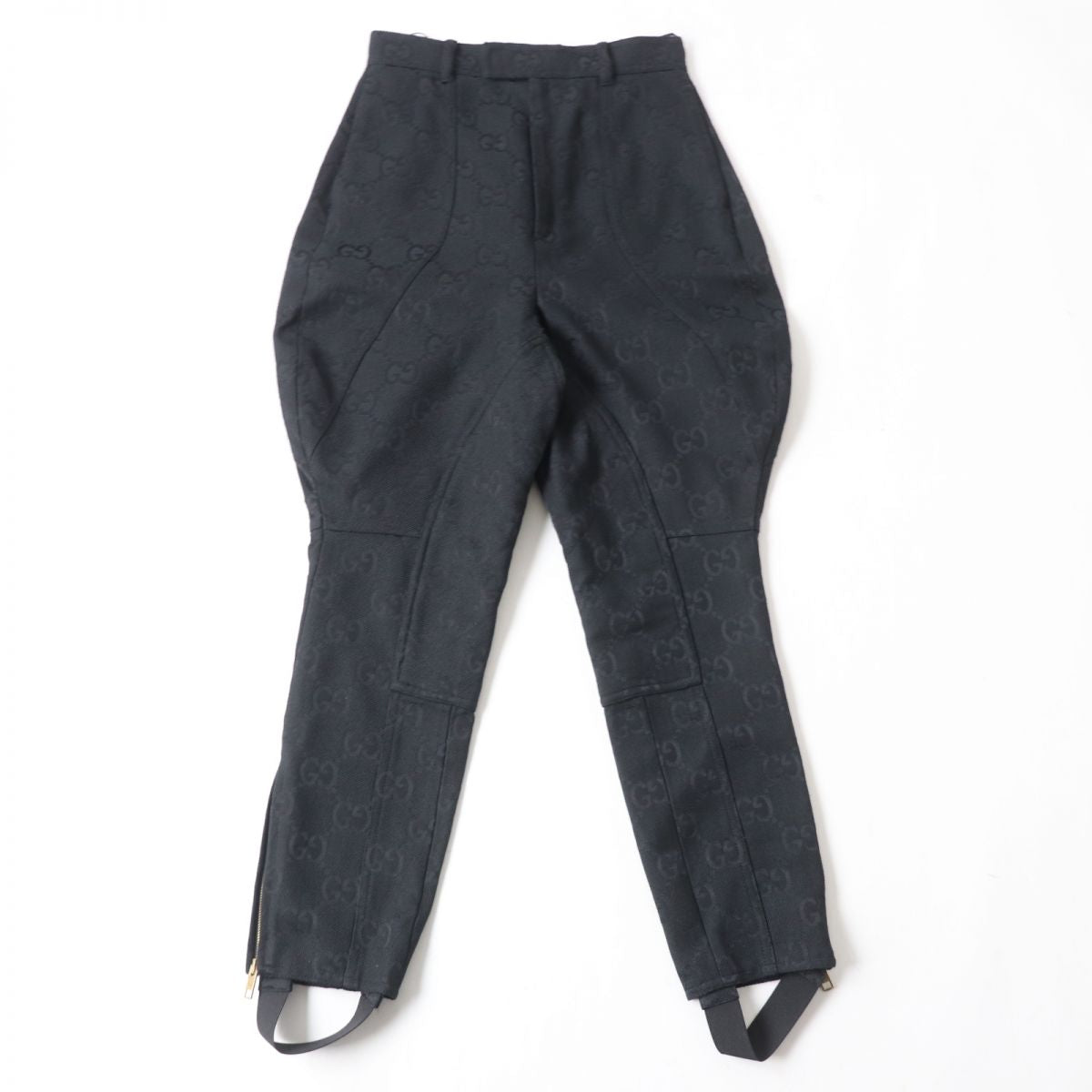 Gucci GG Monogram Zip Pants Black 36